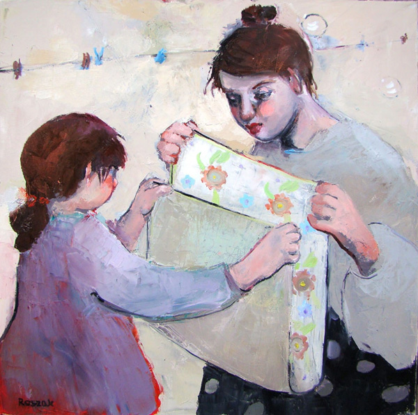 'Collecting Laundry' by artist Basia Roszak